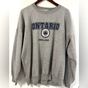Vintage Grey Sweater with Ontario logo